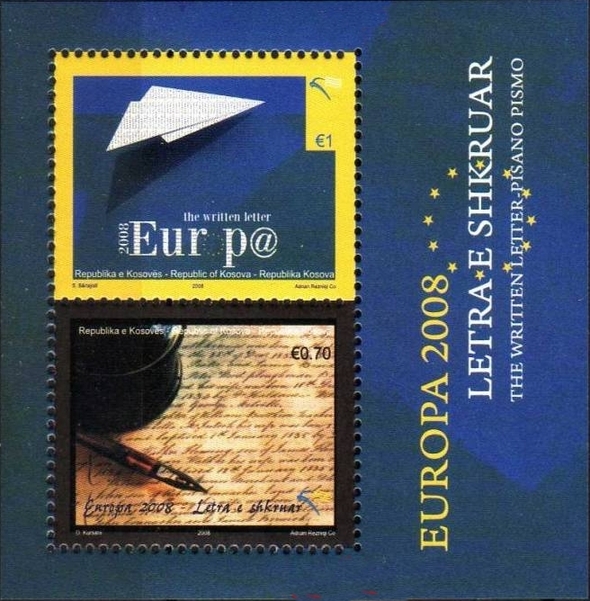 Kosovo 2008 Europa - paper plane (Souvenir sheet)