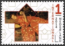 Netherlands 2014 Girl in Red Kimono painting by G.H. Breitner (Postage)