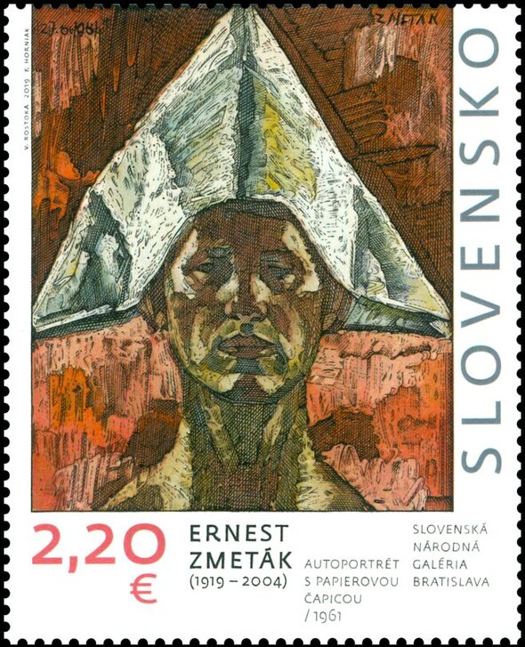 Slovakia 2019 Self Portrait by Ernest Zmetak (Postage)