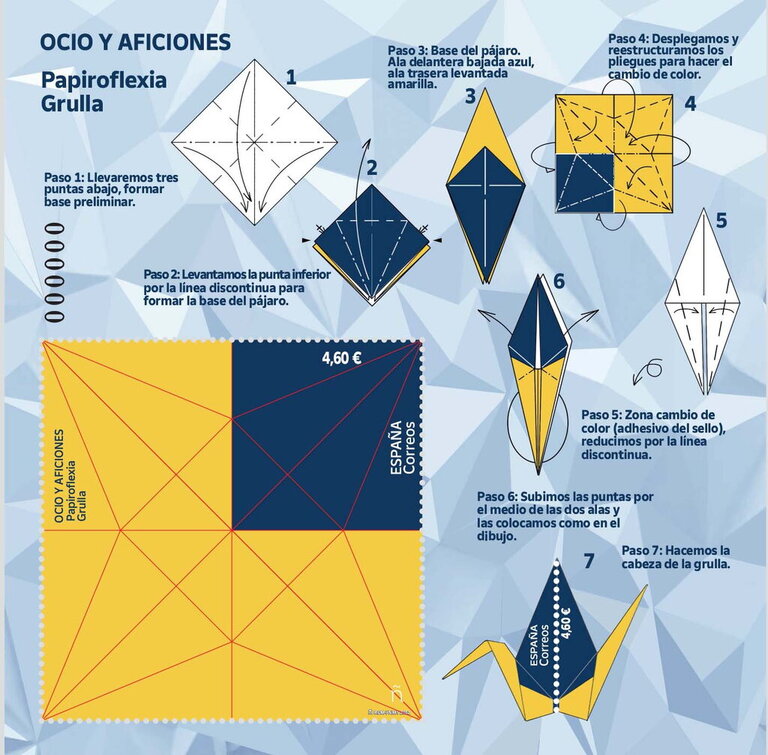 Spain 2022 Leisure and hobbies - Origami (Souvenir sheet)