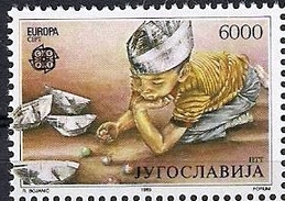 Yugoslavia 1989 Europa - paper boats (Postage)